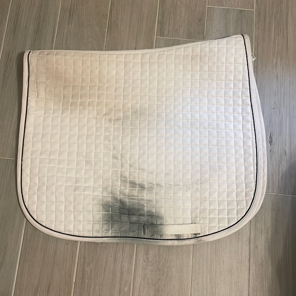 White dressage saddle pad